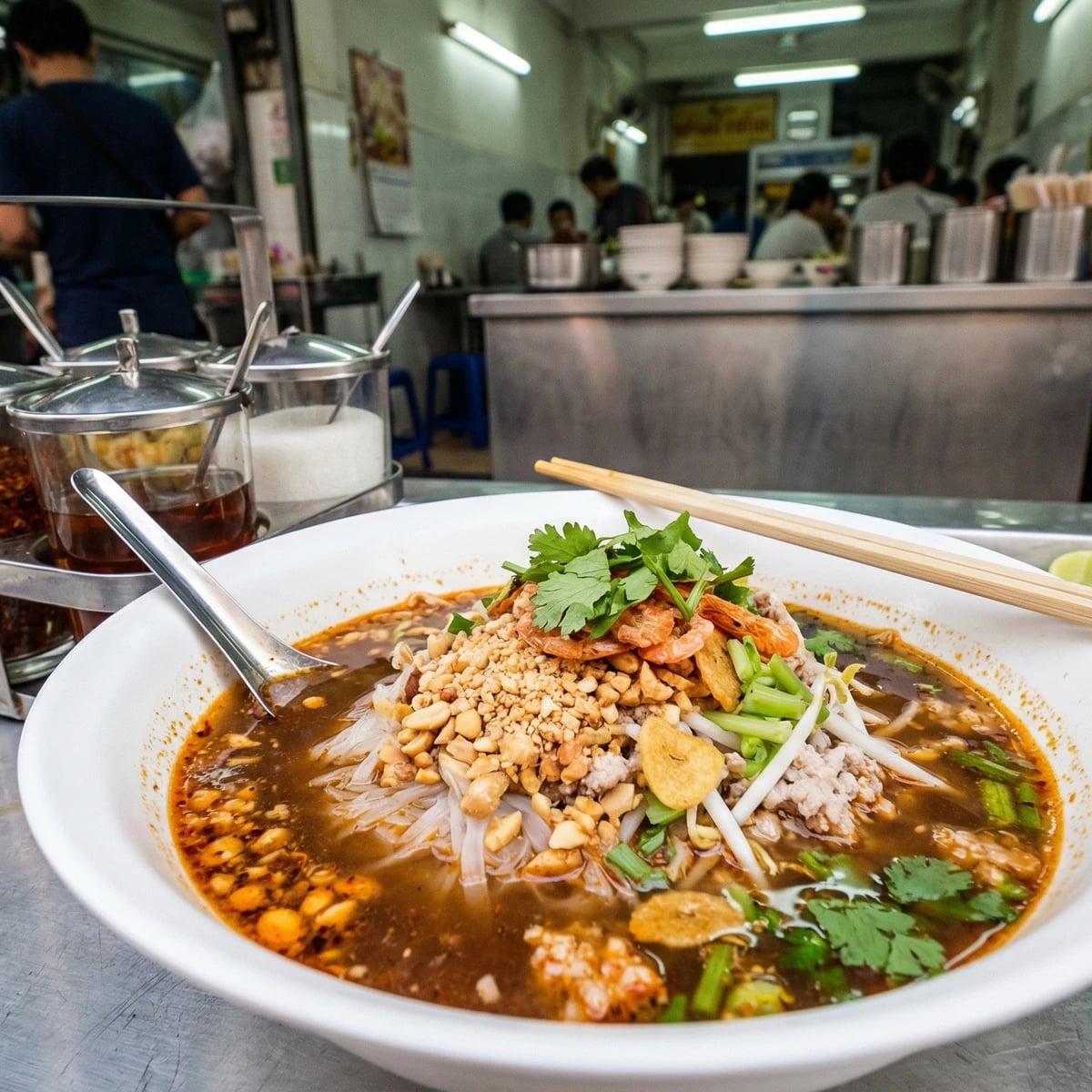 Spicy Noodle Soup (Kuay Tiew Tom Yum)