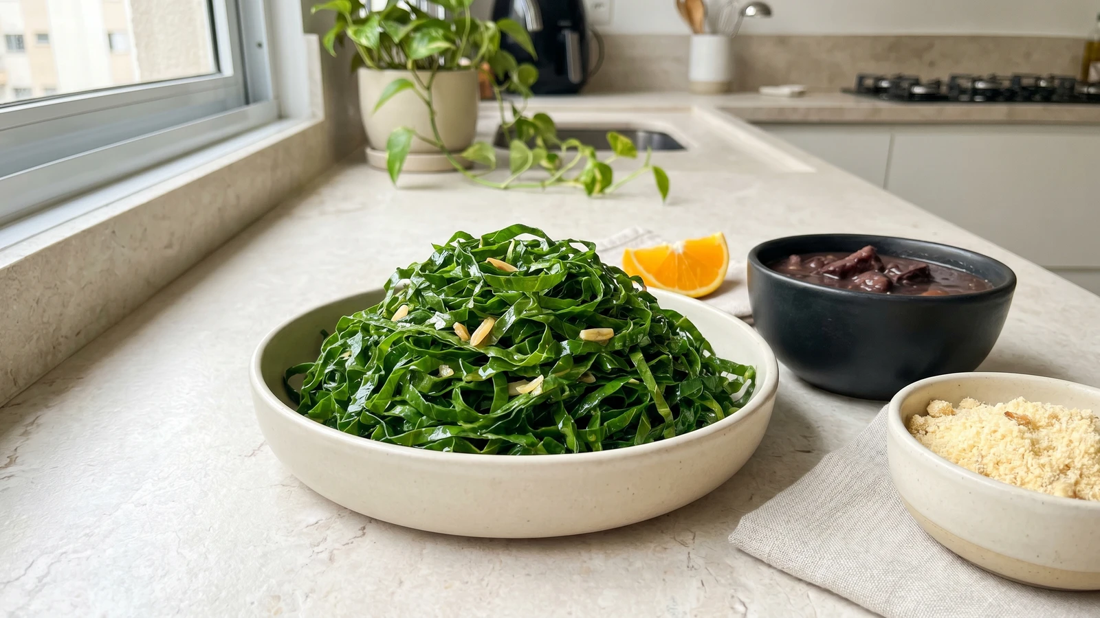 Couve Refogada para Feijoada