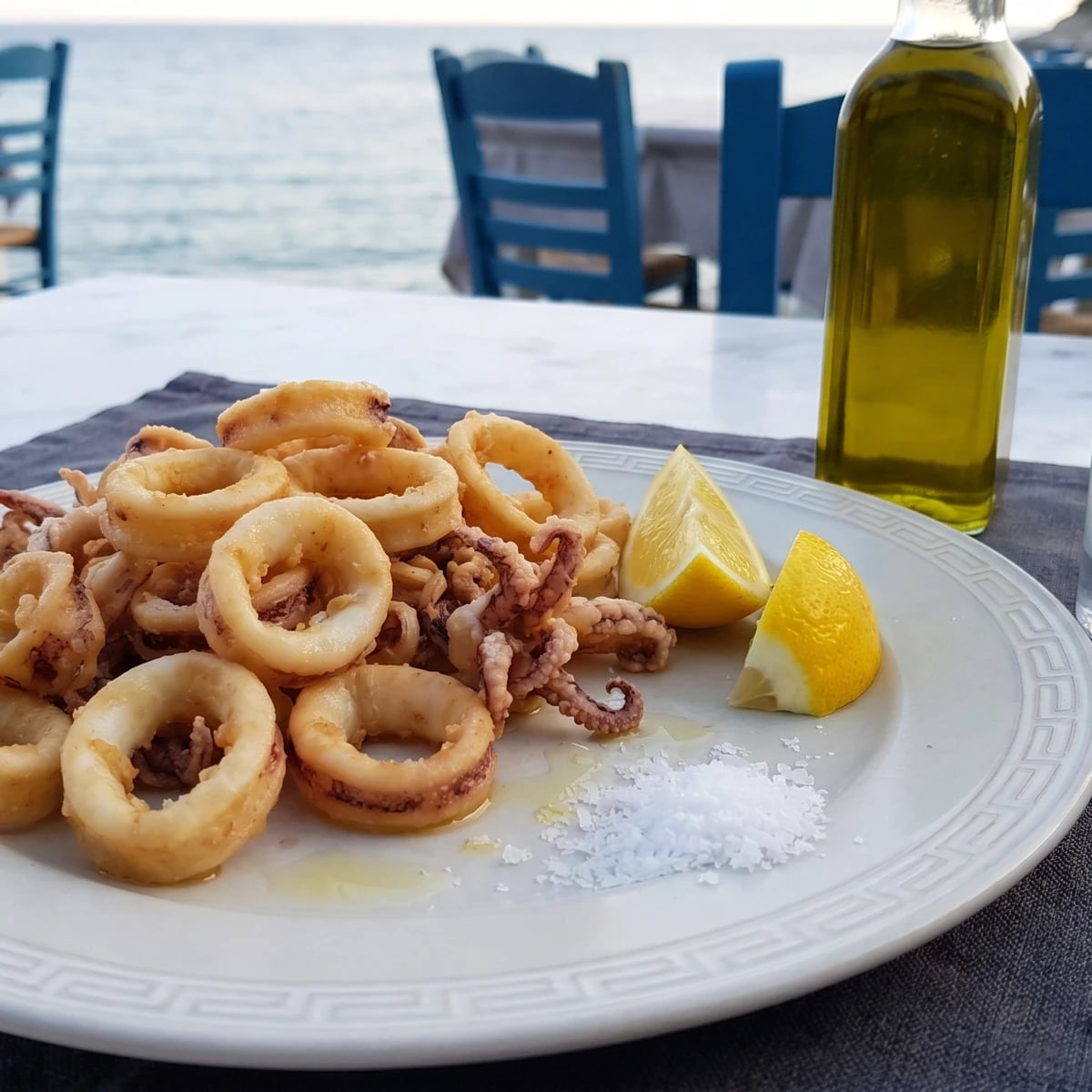 Aegean Island Kalamarakia Tiganita (Καλαμαράκια Τηγανητά)