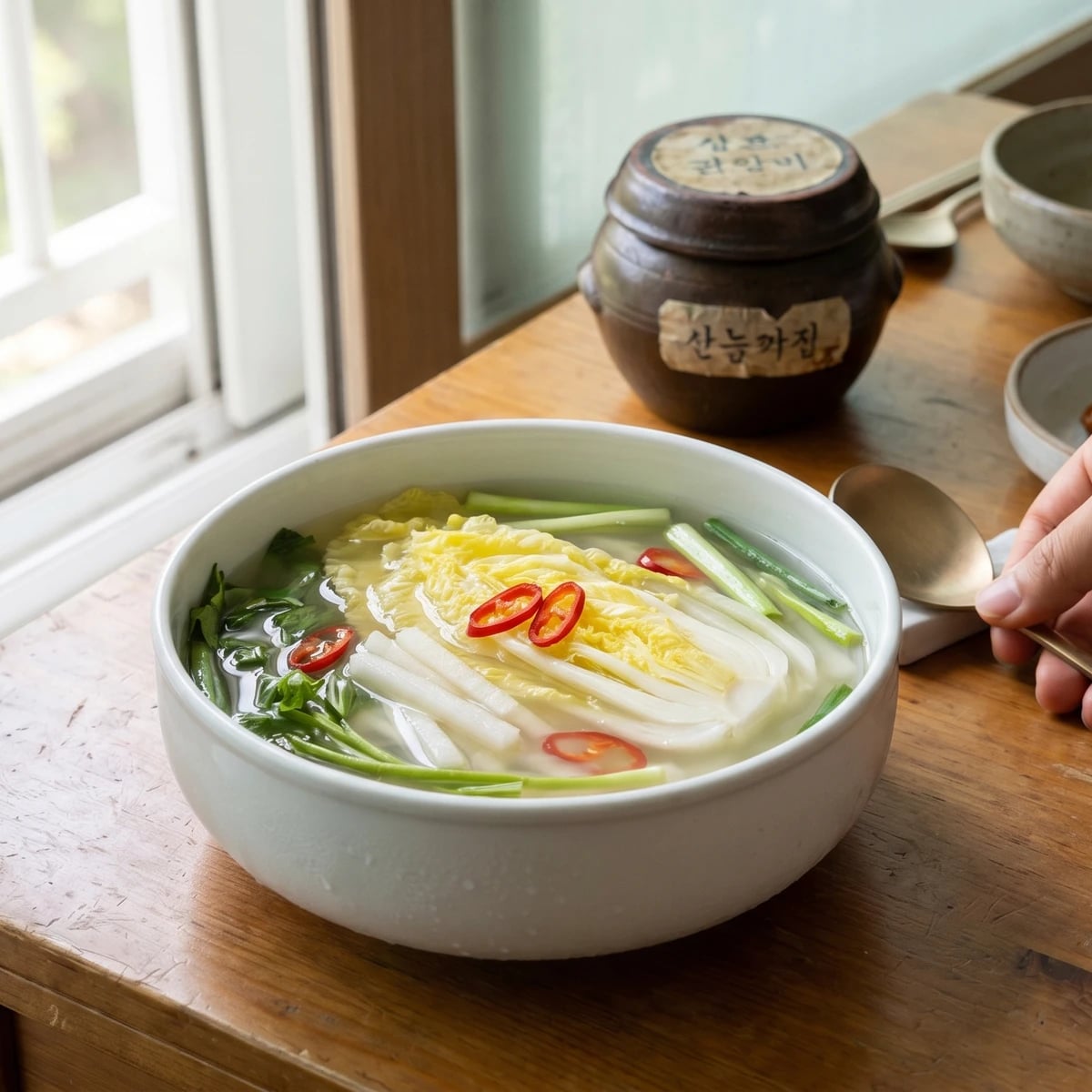 Albaechu-mul-kimchi (Baby Cabbage Water Kimchi)