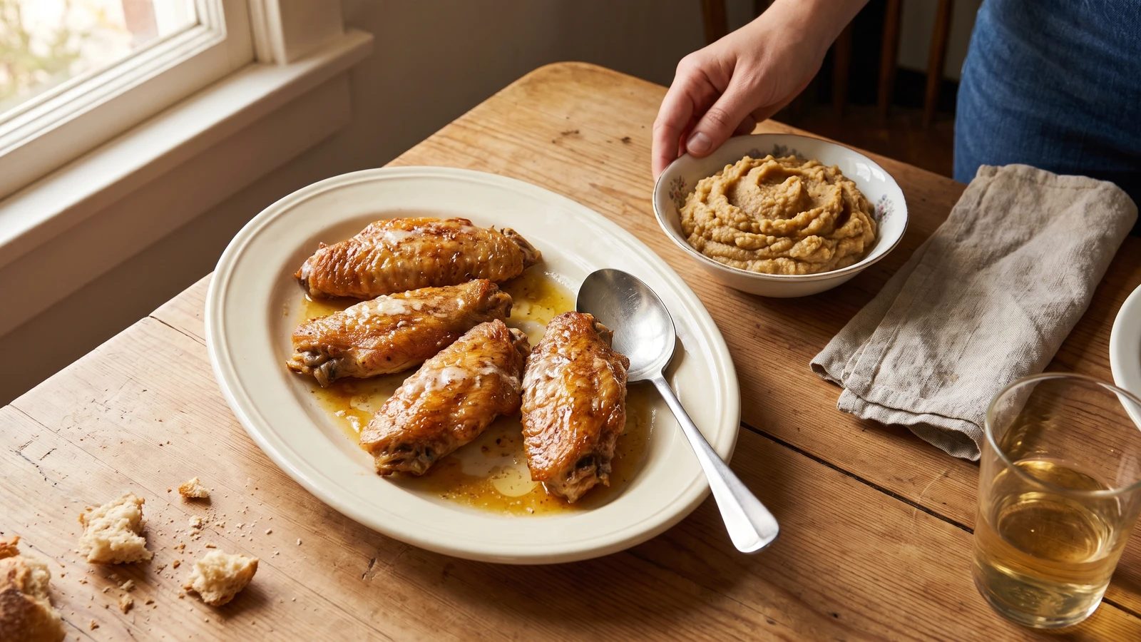 Ailerons de Dindonneau Dorés à la Purée de Marrons