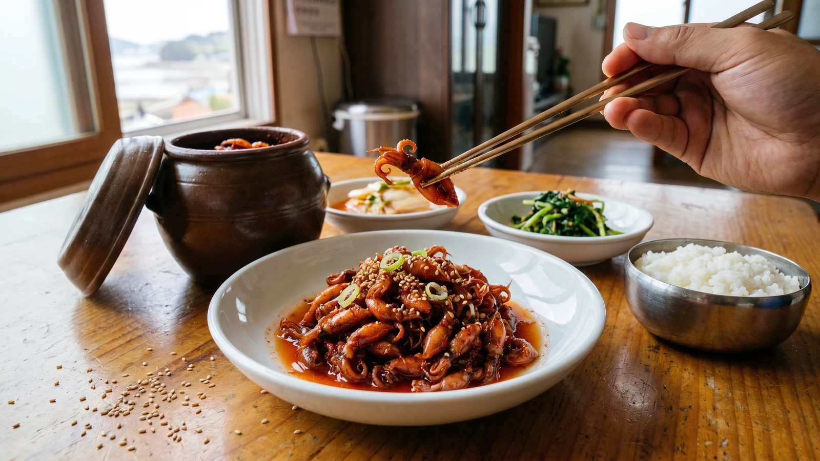 Kkolttugi-jeot (꼴뚜기젓, Salted Baby Squid)