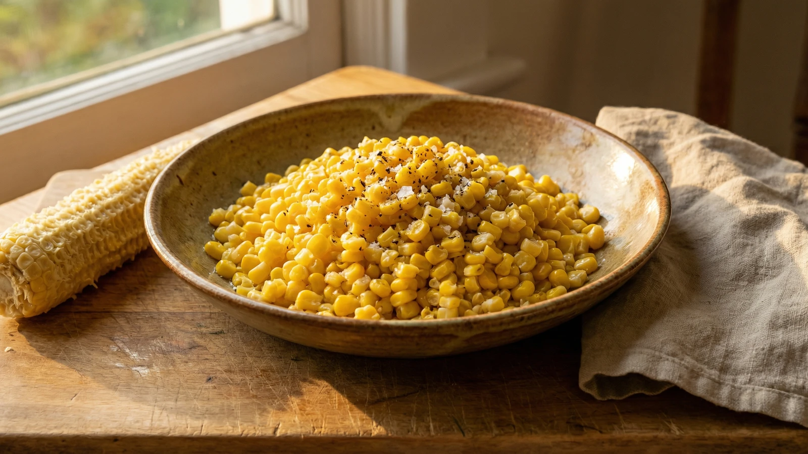 Fresh Corn Cut from the Cob