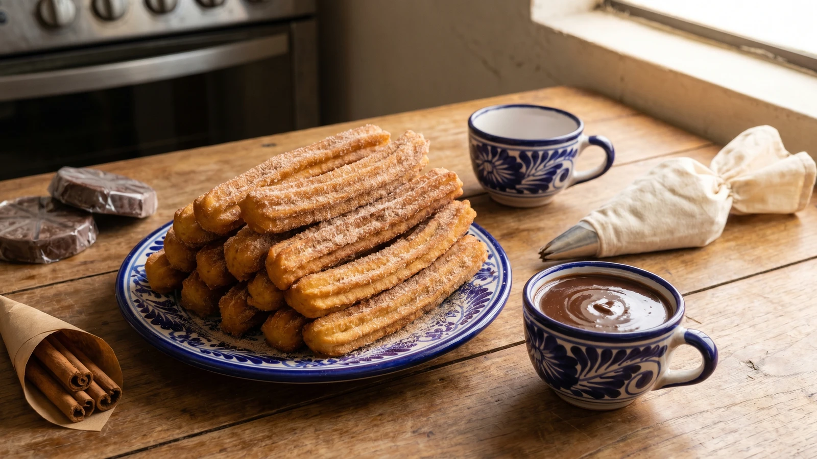 Churros con Chocolate Poblano