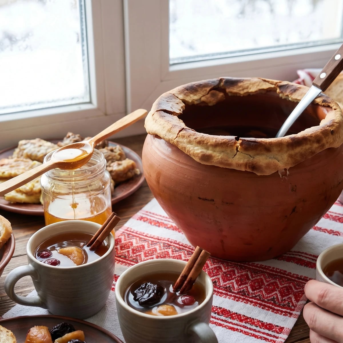 Varenukha (варенуха, hot honey-spirit drink)