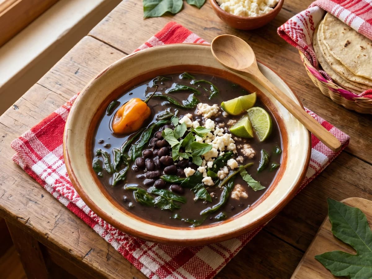 Frijol Negro con Chaya Yucateco - Chef Lupita