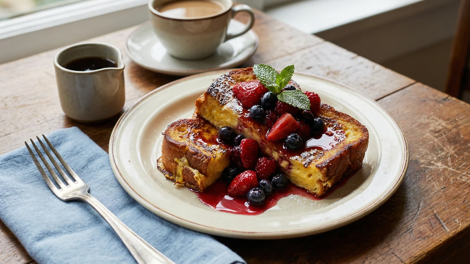 Brioche French Toast with Macerated Summer Berries