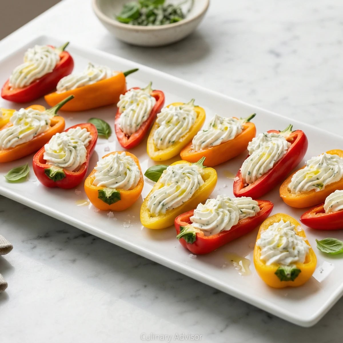Goat Cheese Stuffed Mini Peppers