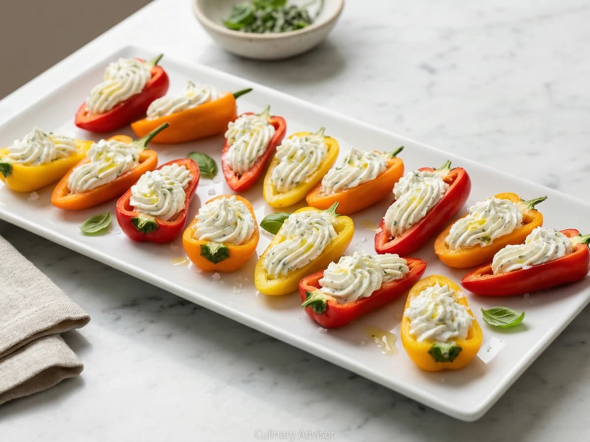Goat Cheese Stuffed Mini Peppers - Chef Dean