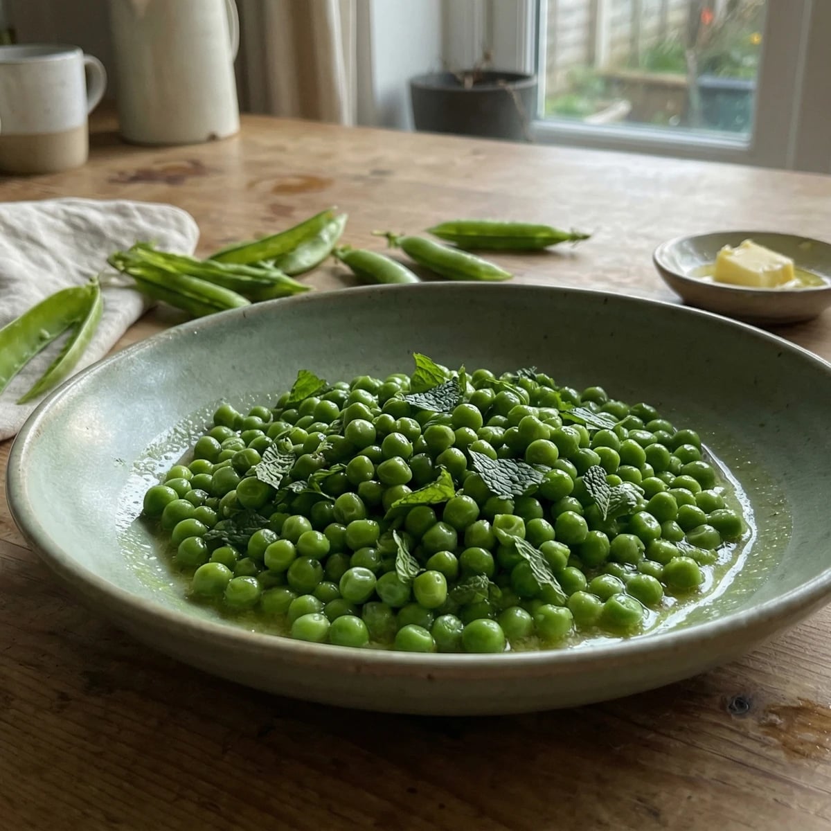 Buttered Garden Peas with Mint