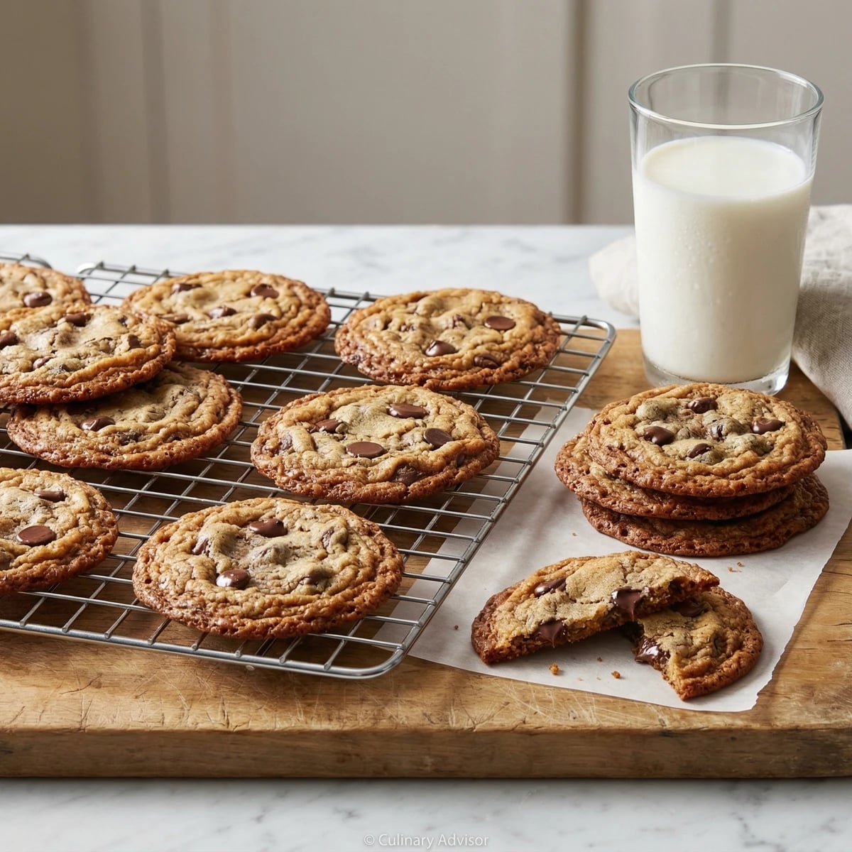 Thin and Crispy Chocolate Chip Cookies