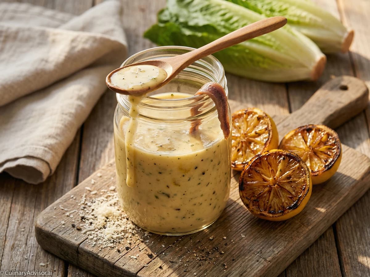 Charred Lemon Caesar Vinaigrette - Chef Dean