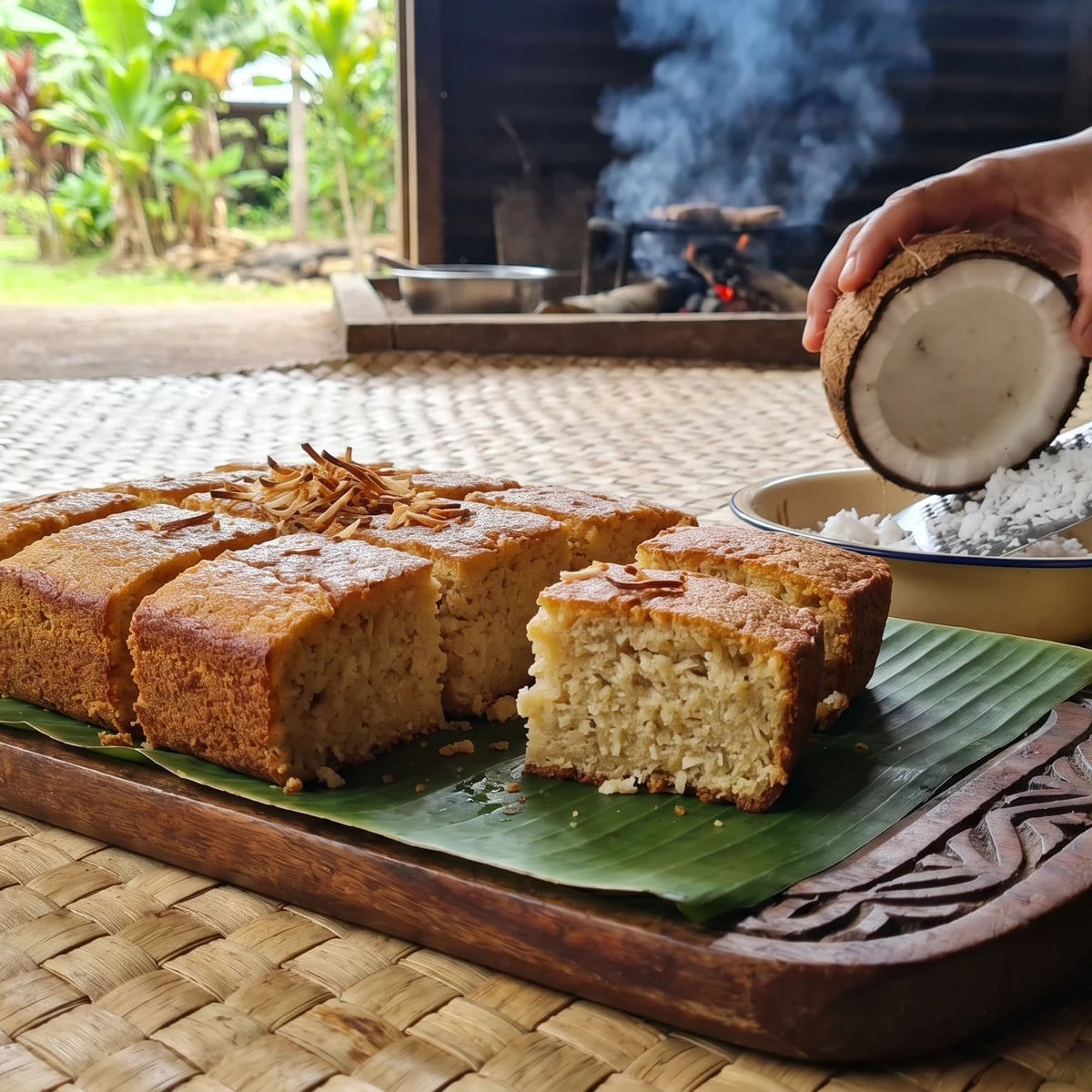 Faʻapapa (Sāmoan Baked Coconut Bread)
