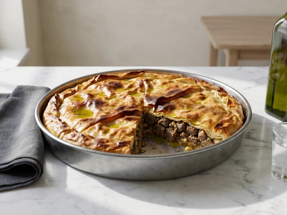 Kreatopita Ipirotiki (Κρεατόπιτα Ηπείρου) - Chef Dimitra