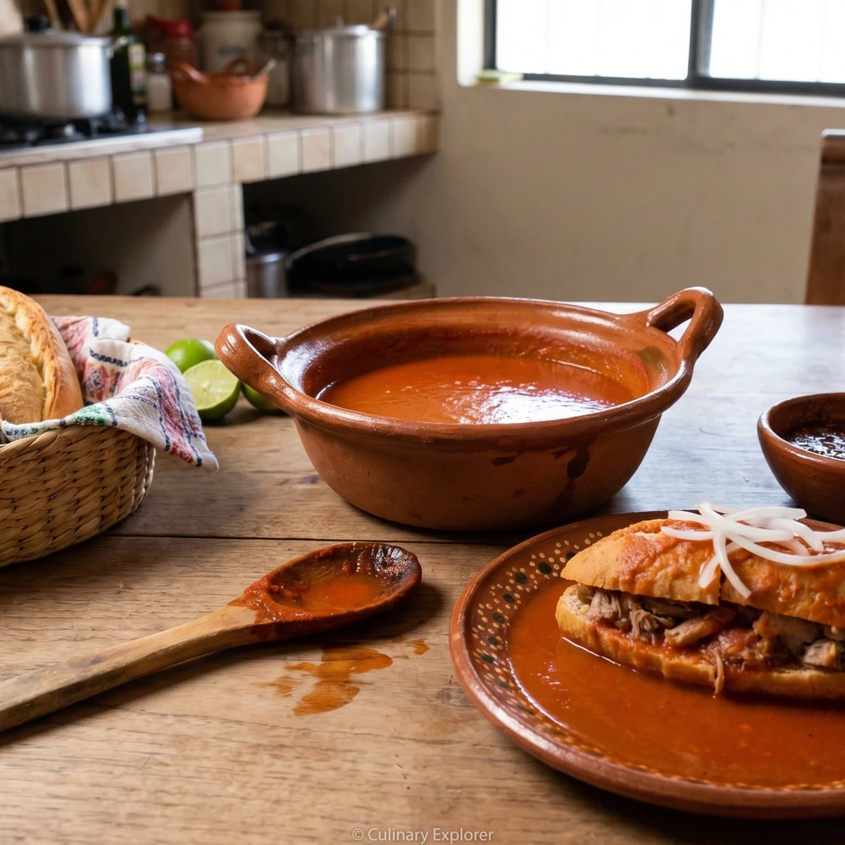 Torta Ahogada Tomato Bath (Caldillo de Jitomate)