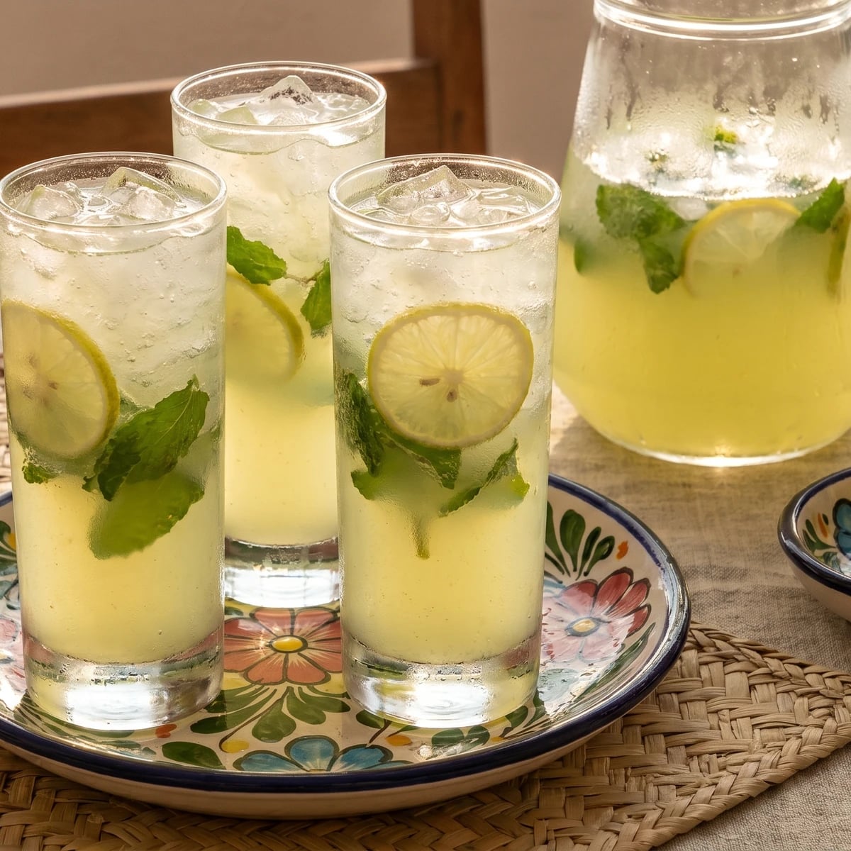 Virgin Mojito de Lima Agria con Yerbabuena
