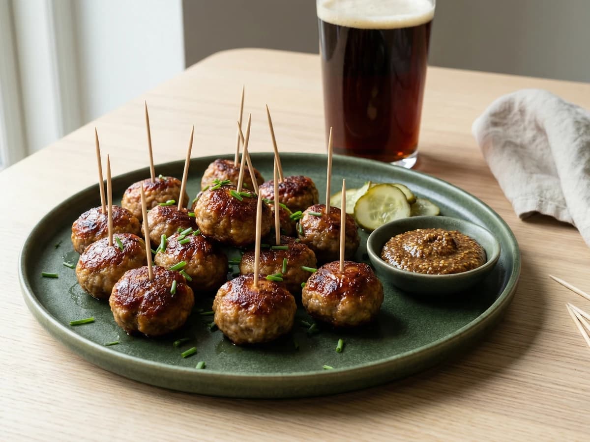 Sma Frikadeller paa Tandstikker - Chef Freja