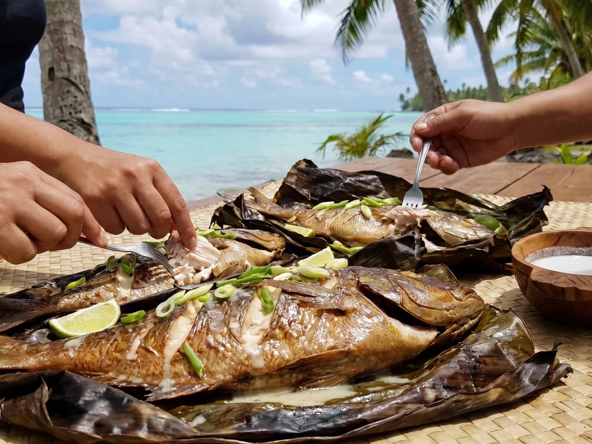 Umu Ika (Cook Islands Earth-Oven Reef Fish) - Chef Makoa