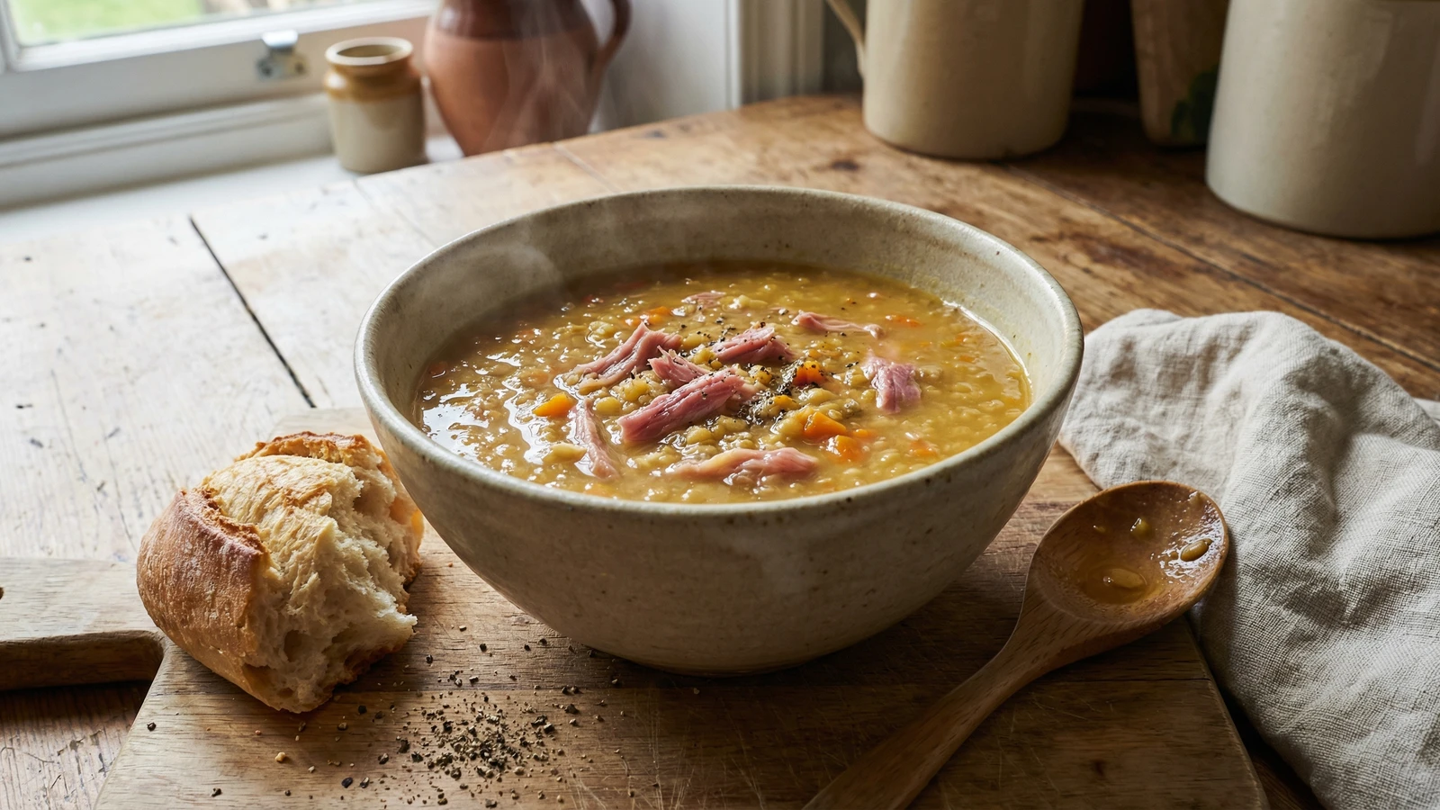 Scottish Lentil Soup with Ham Hough