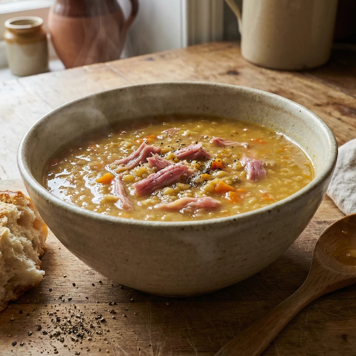 Scottish Lentil Soup with Ham Hough