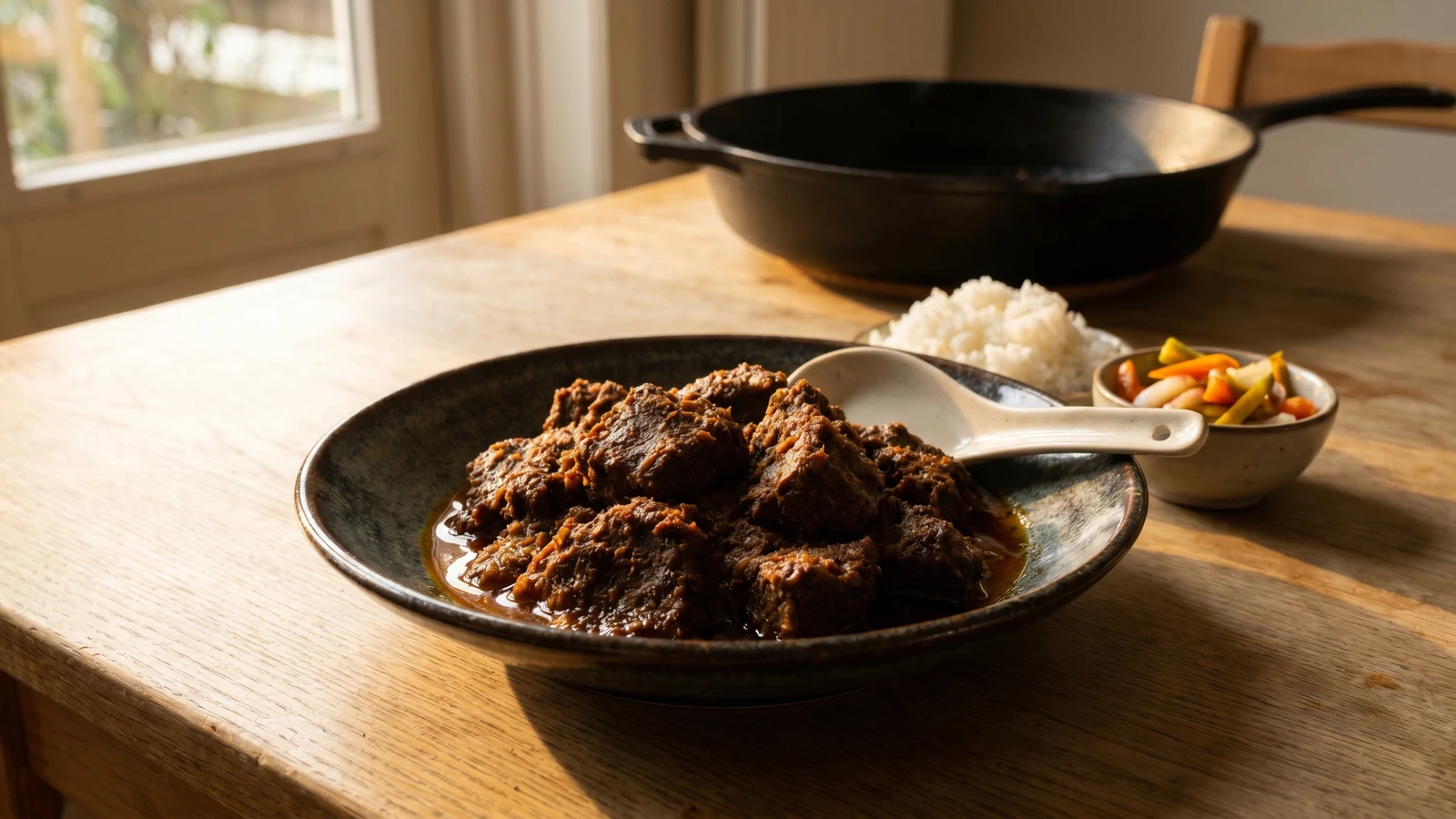 Rendang (West Sumatran Beef for the Dutch Rijsttafel)