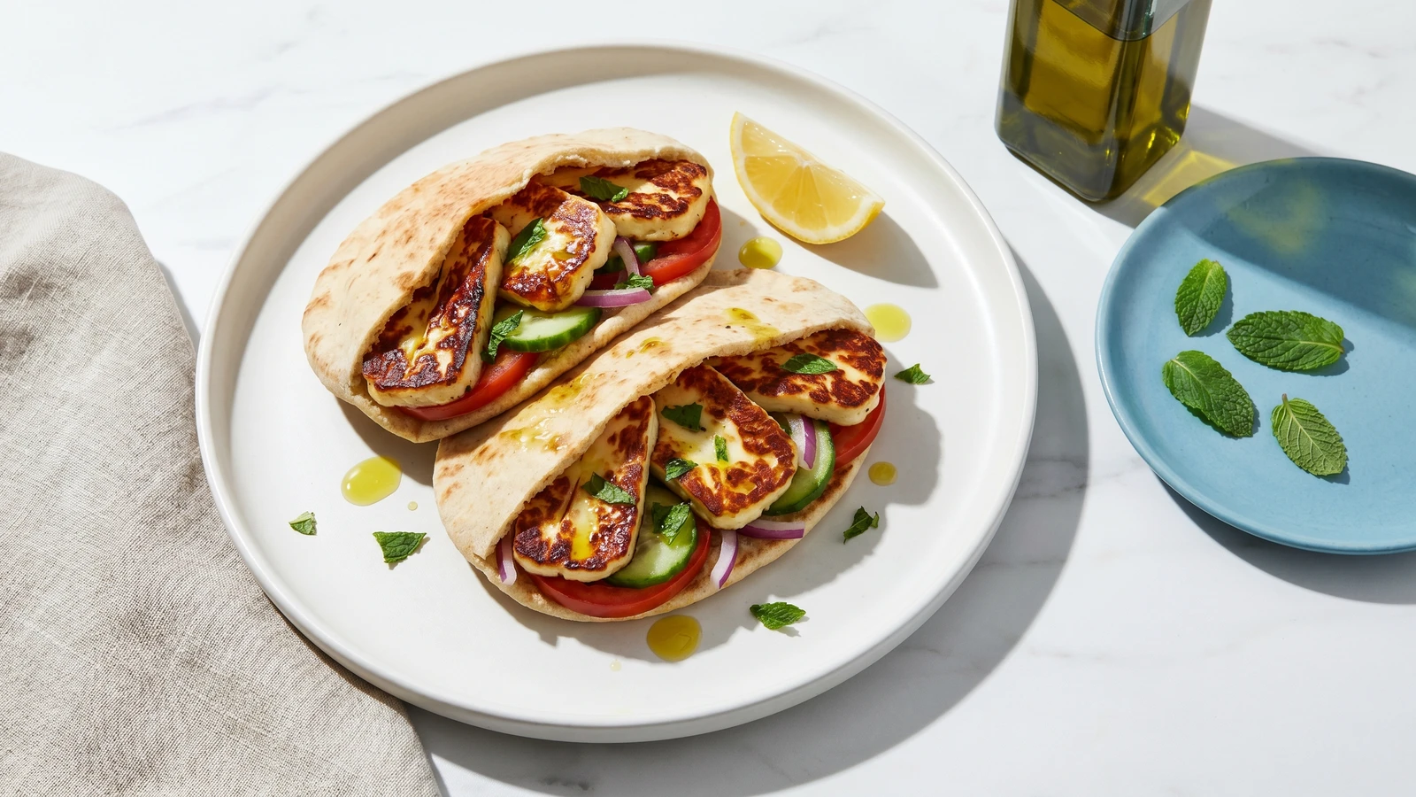 Halloumi se Kypriaki Pita (Χαλλούμι σε Κυπριακή Πίτα)