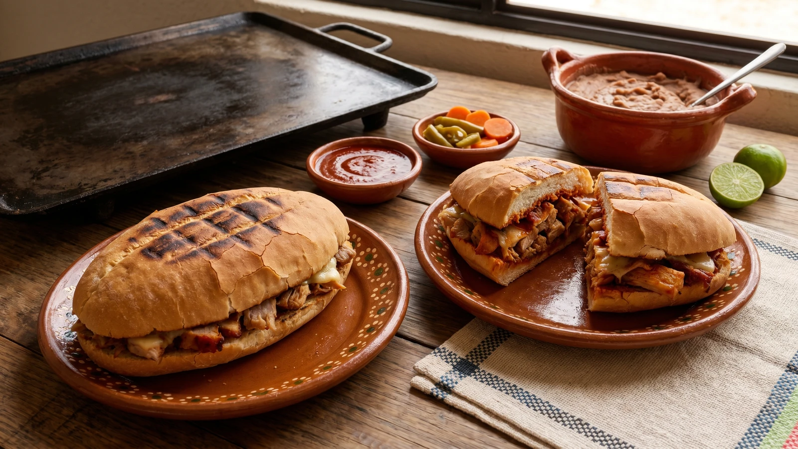Torta de Carnitas estilo Silao La Lluvia de Plata