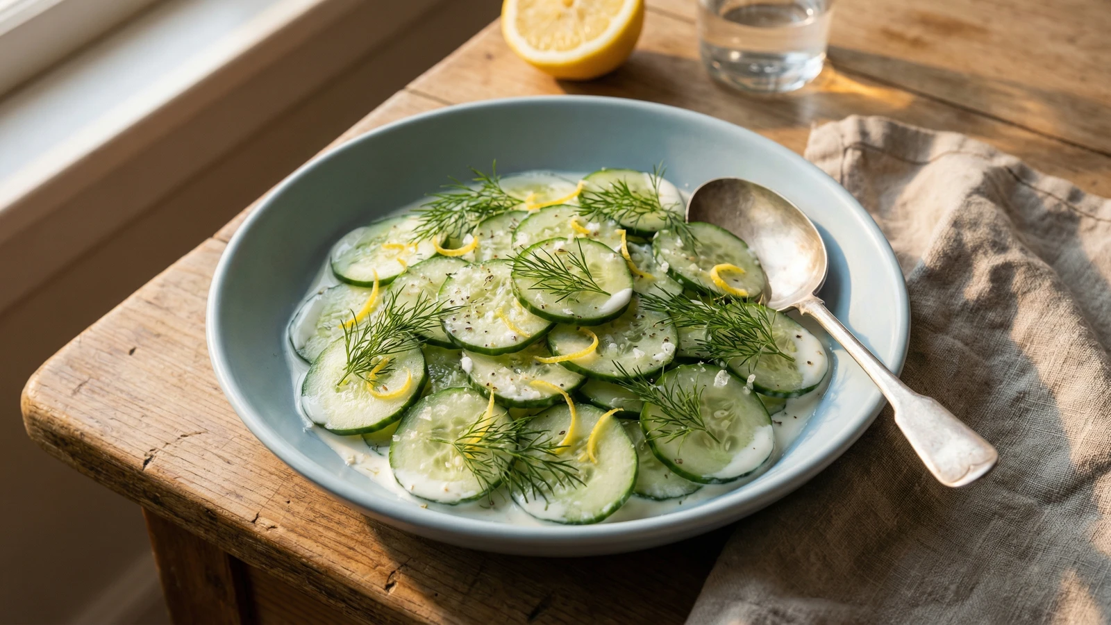 Cucumber with Dill and Crème Fraîche