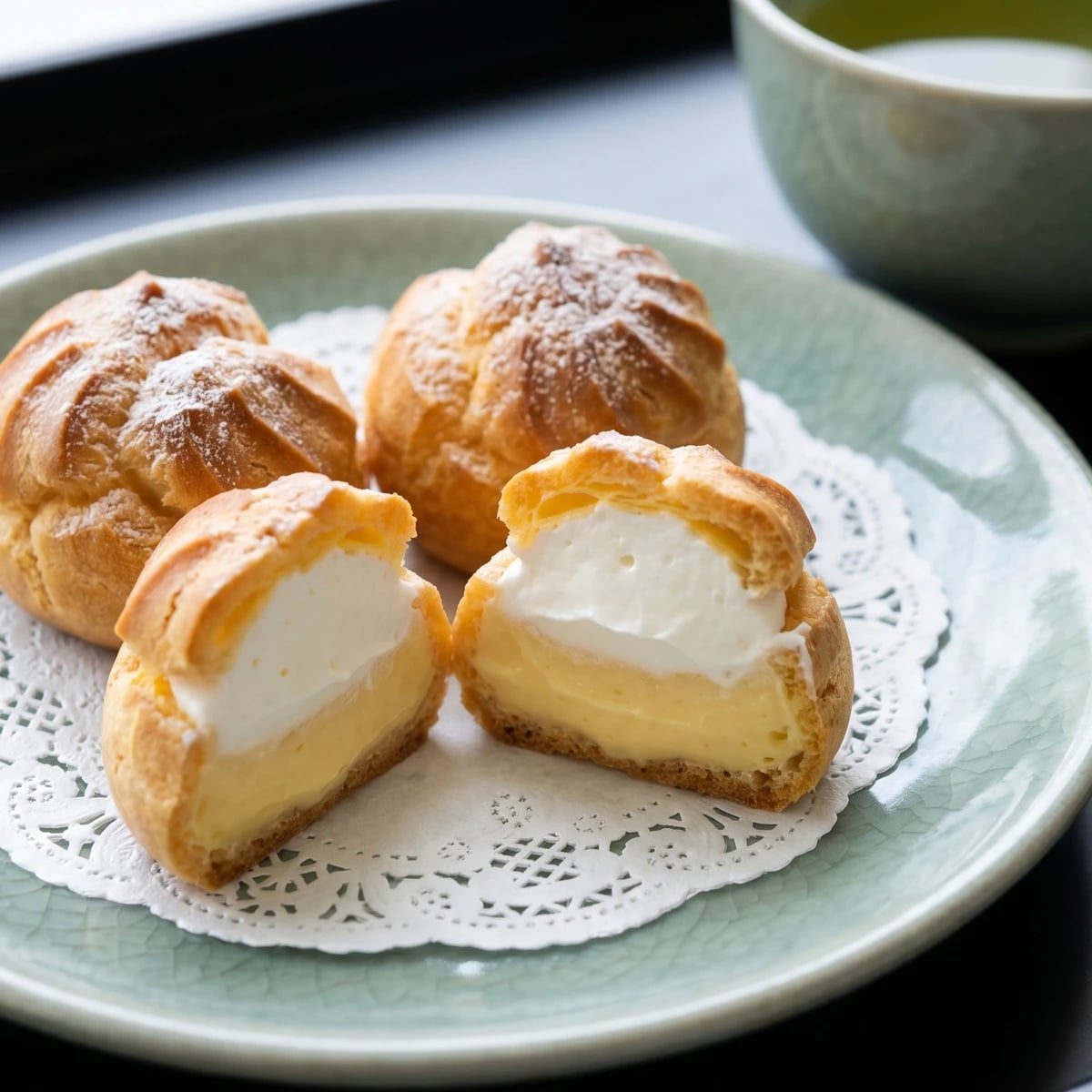 Two-Cream Shu Cream (二層仕立てのシュークリーム)