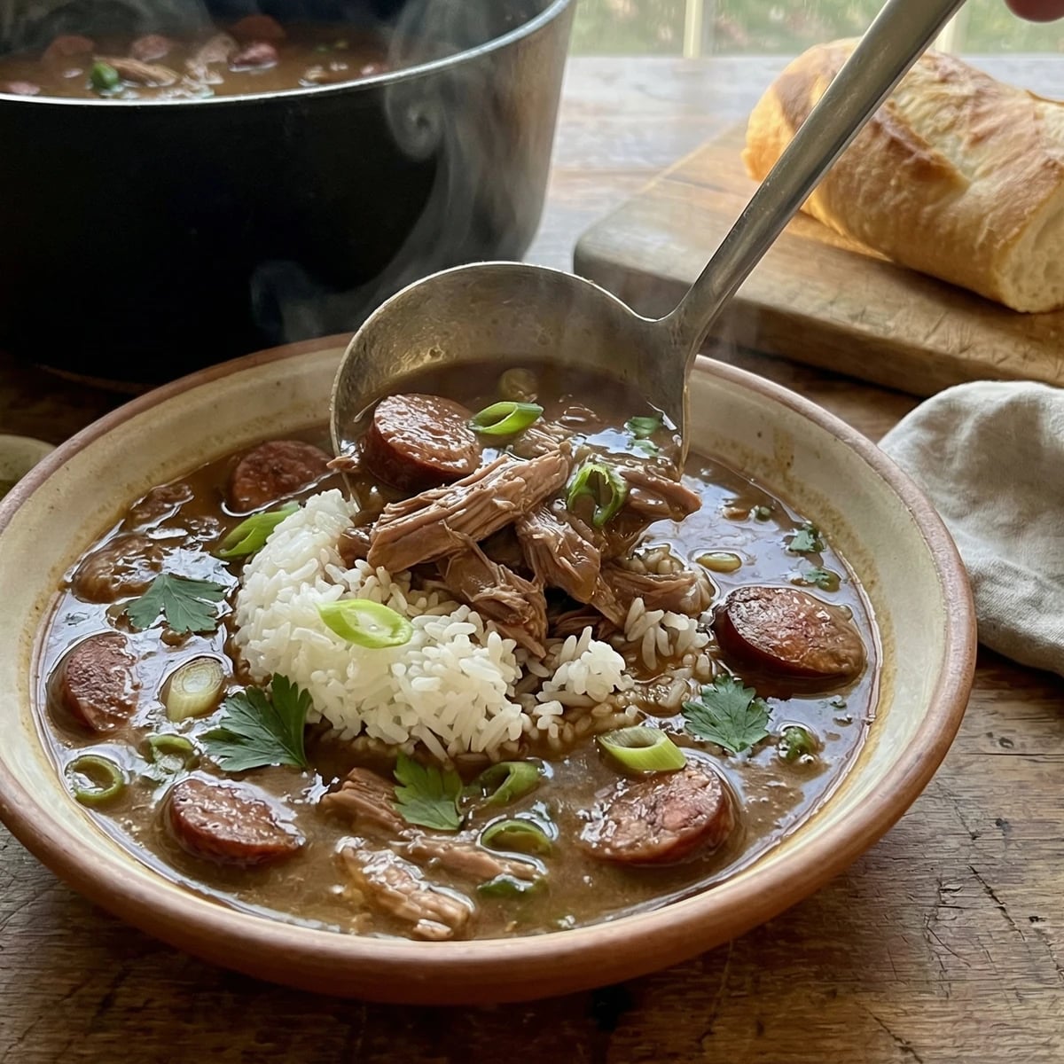 Duck and Sausage Gumbo