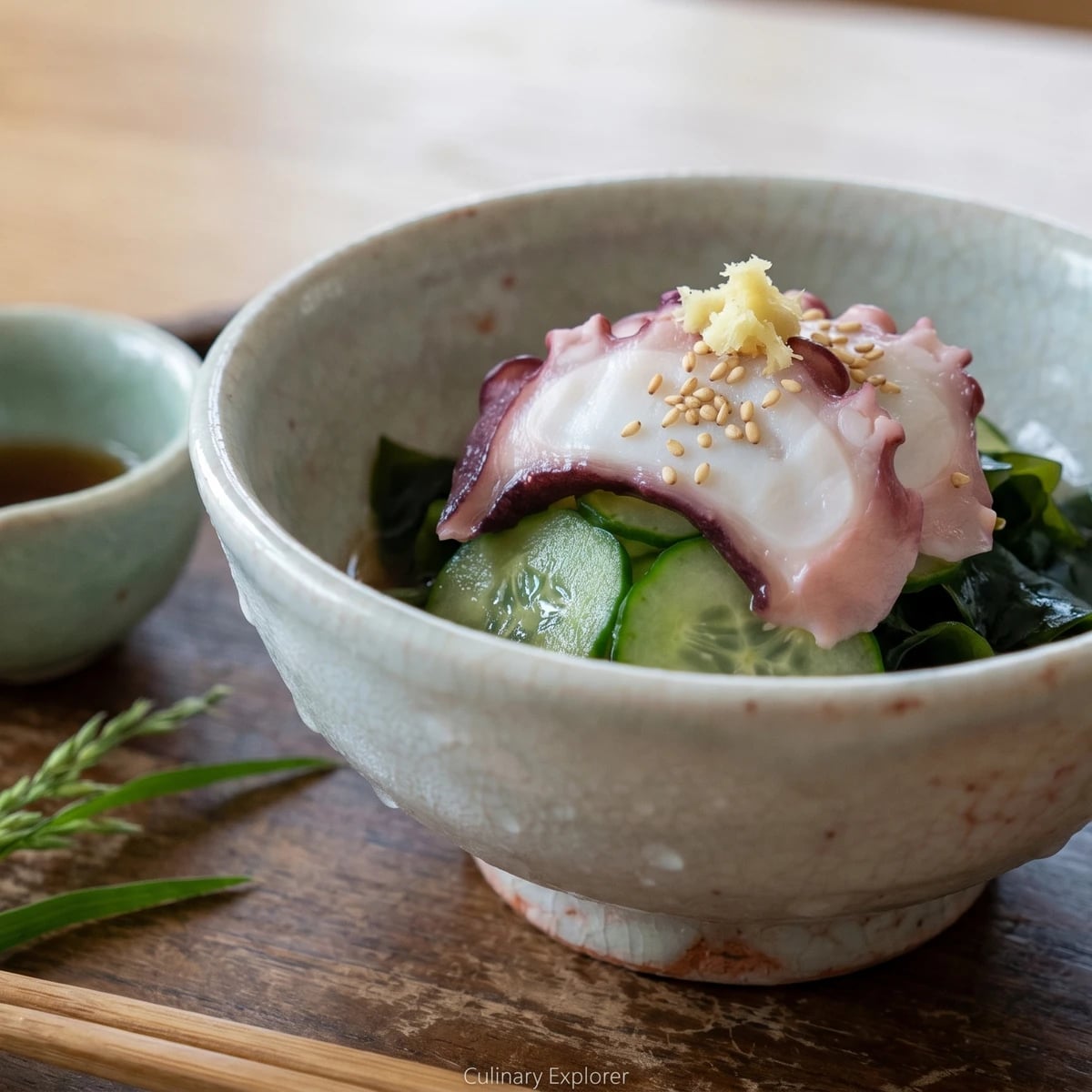 Octopus Vinegared Salad (たこの酢の物, Tako no Sunomono)