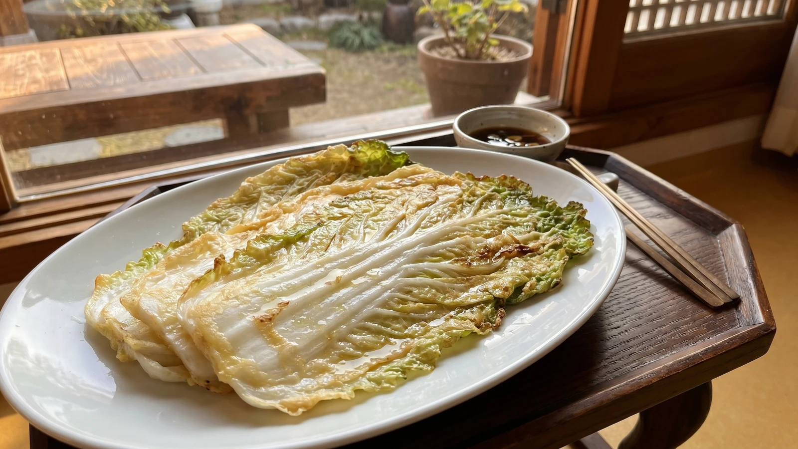Baechu-jeon (배추전, Napa Cabbage Pancake)