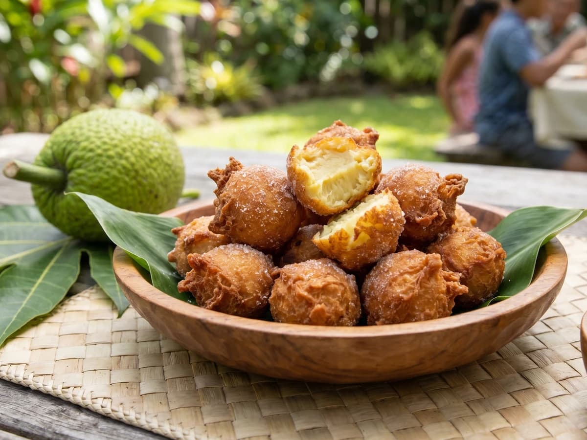 Fried ʻUlu Mochi (Hawaiian Breadfruit Mochi) - Chef Makoa