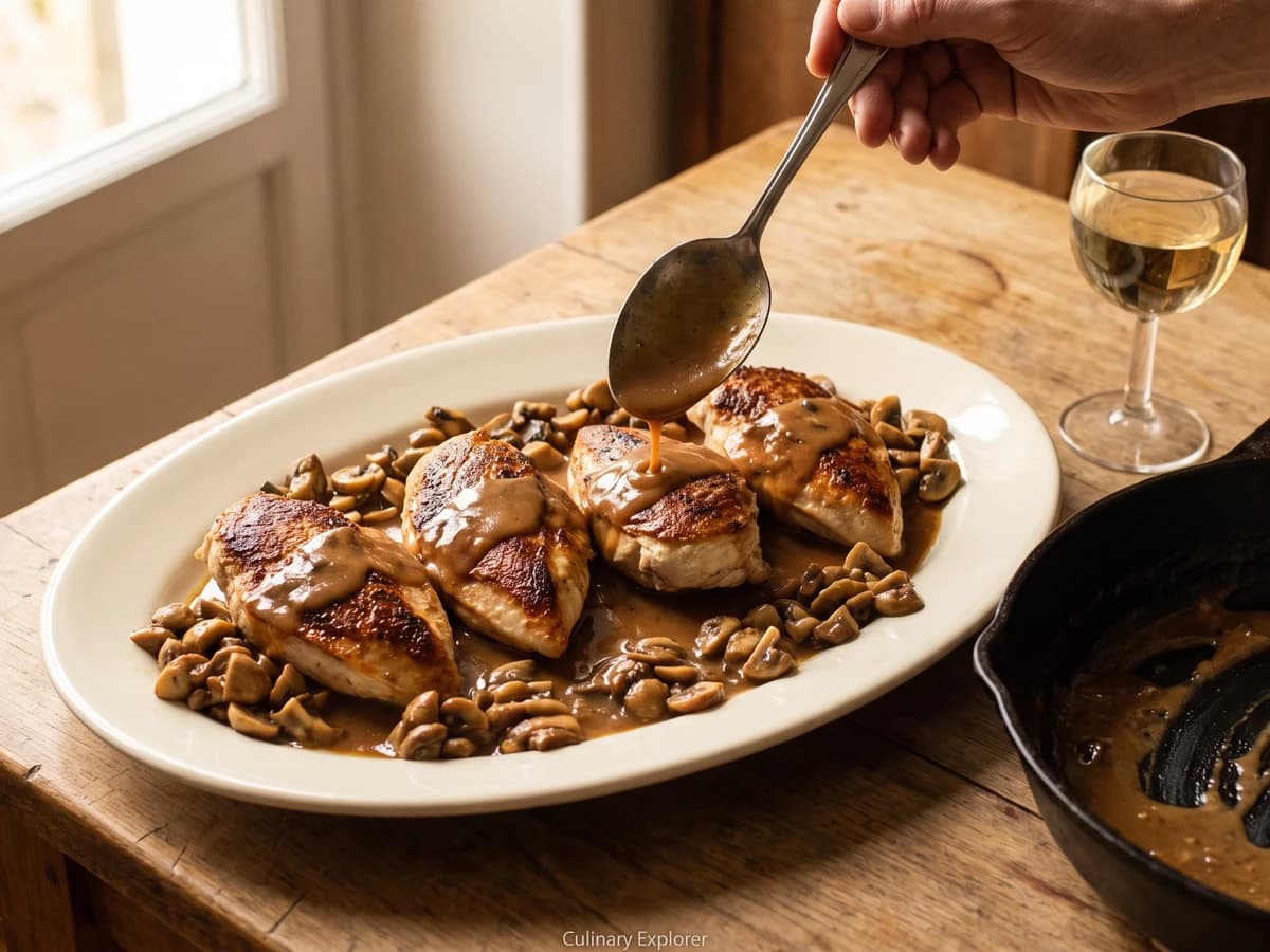 Suprêmes de Volaille aux Champignons, à Brun - Chef Juliette