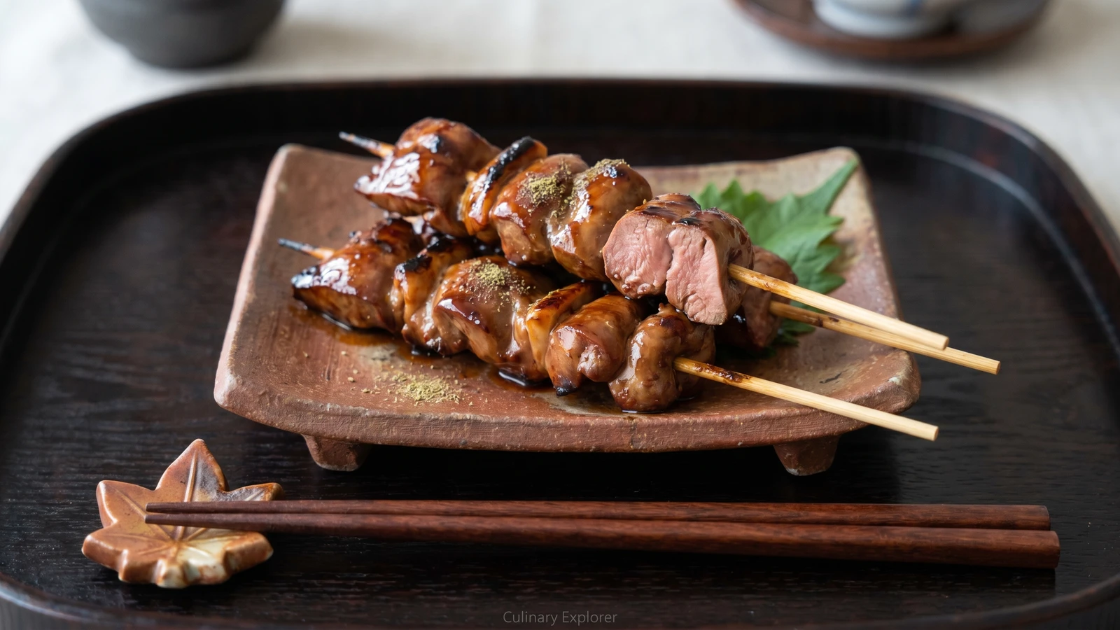 Yakitori Reba (レバー, chicken liver skewers)