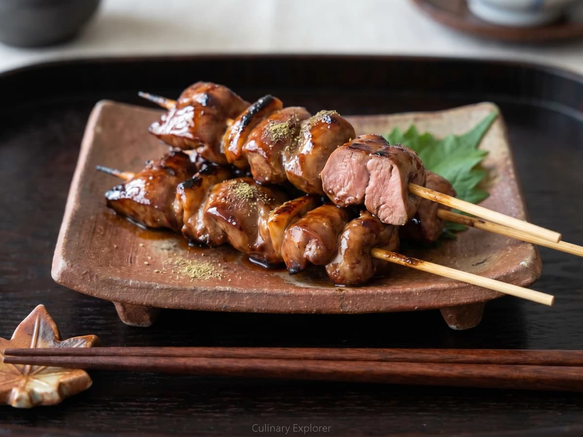 Yakitori Reba (レバー, chicken liver skewers)