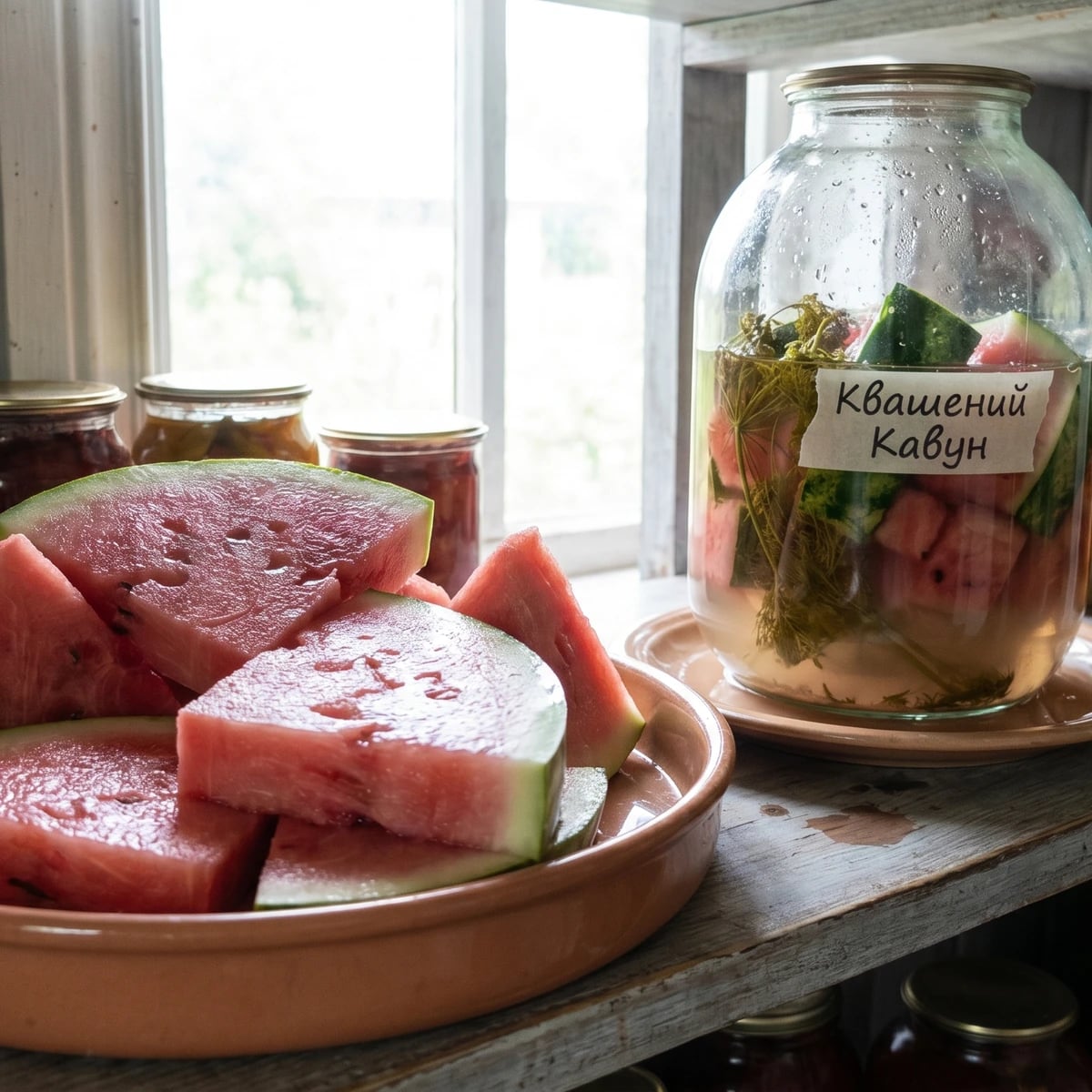 Kvashenyi Kavun (квашений кавун, fermented watermelon)