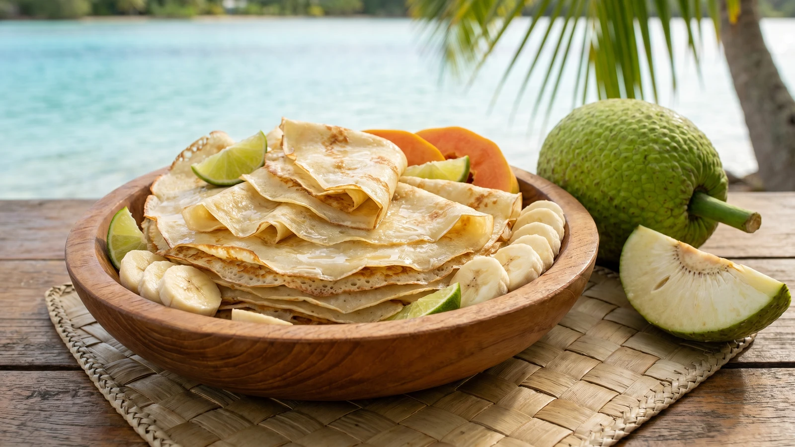 ʻUru Crêpes (Tahitian Breadfruit-Flour Pancakes)