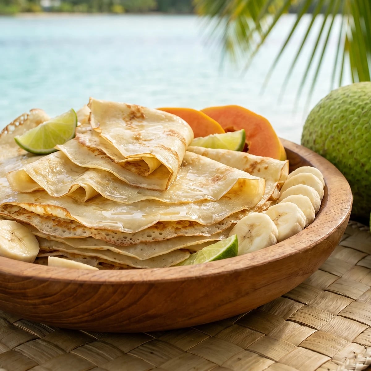 ʻUru Crêpes (Tahitian Breadfruit-Flour Pancakes)