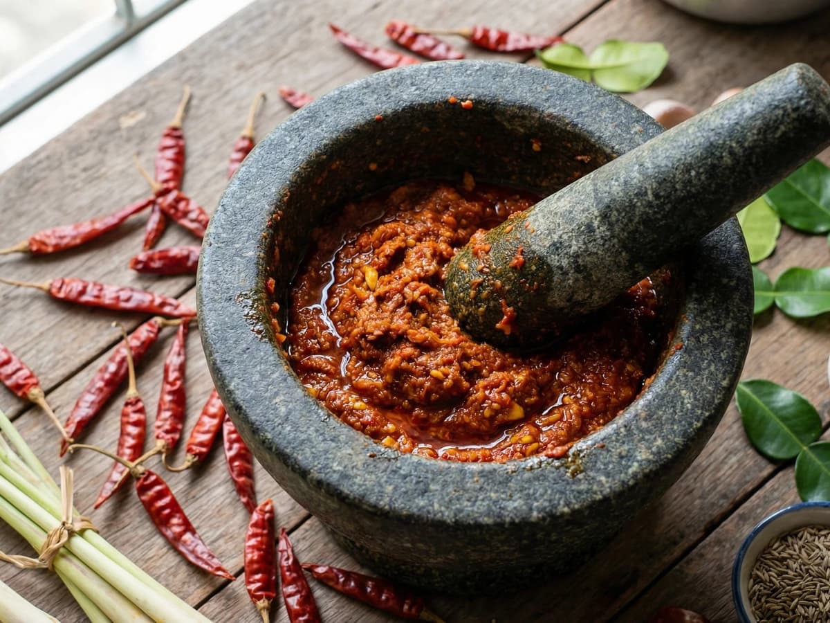 Red Curry Paste (Nam Prik Gaeng Phet) - Chef Fai