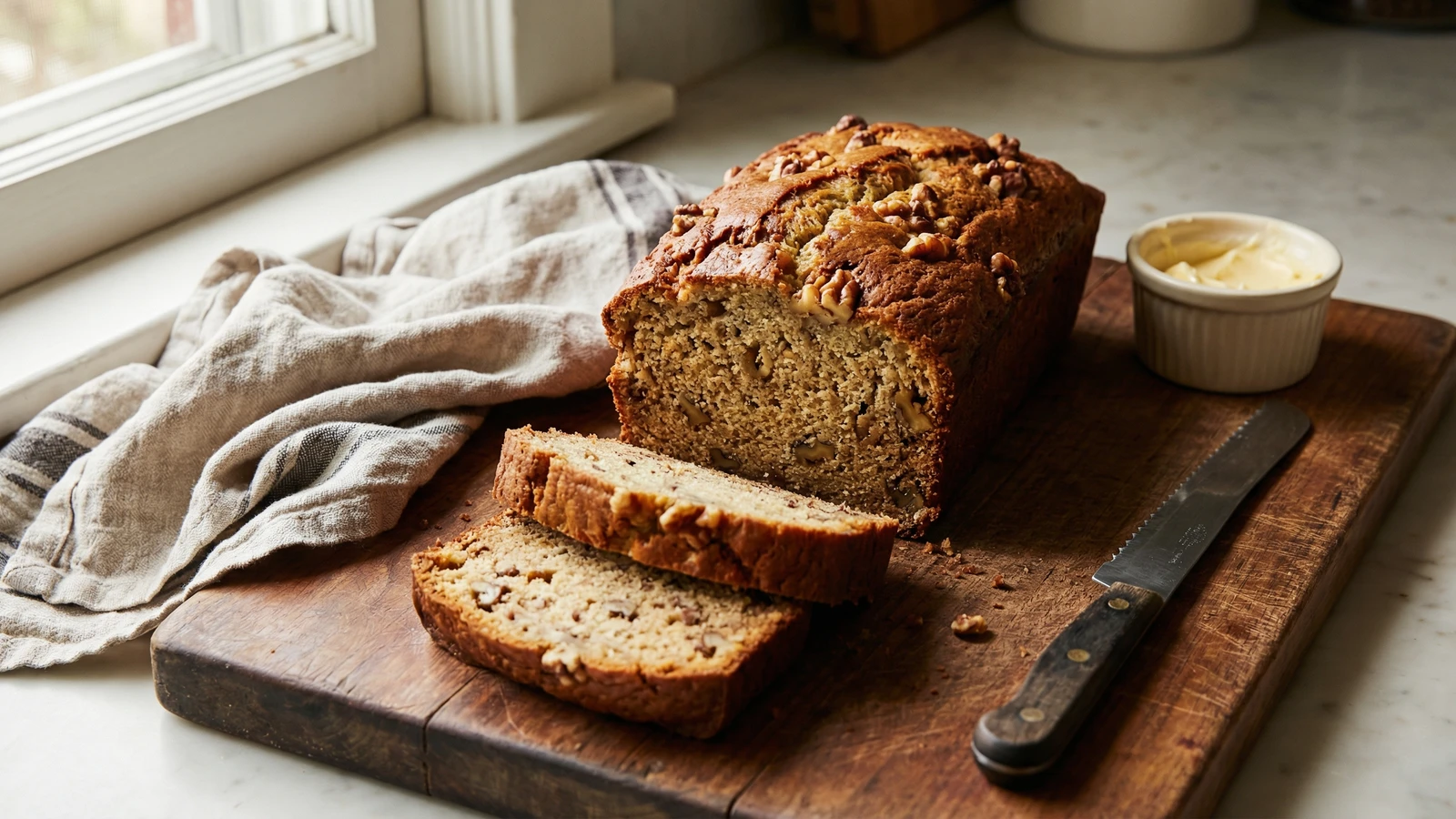 Brown Butter Walnut Banana Bread