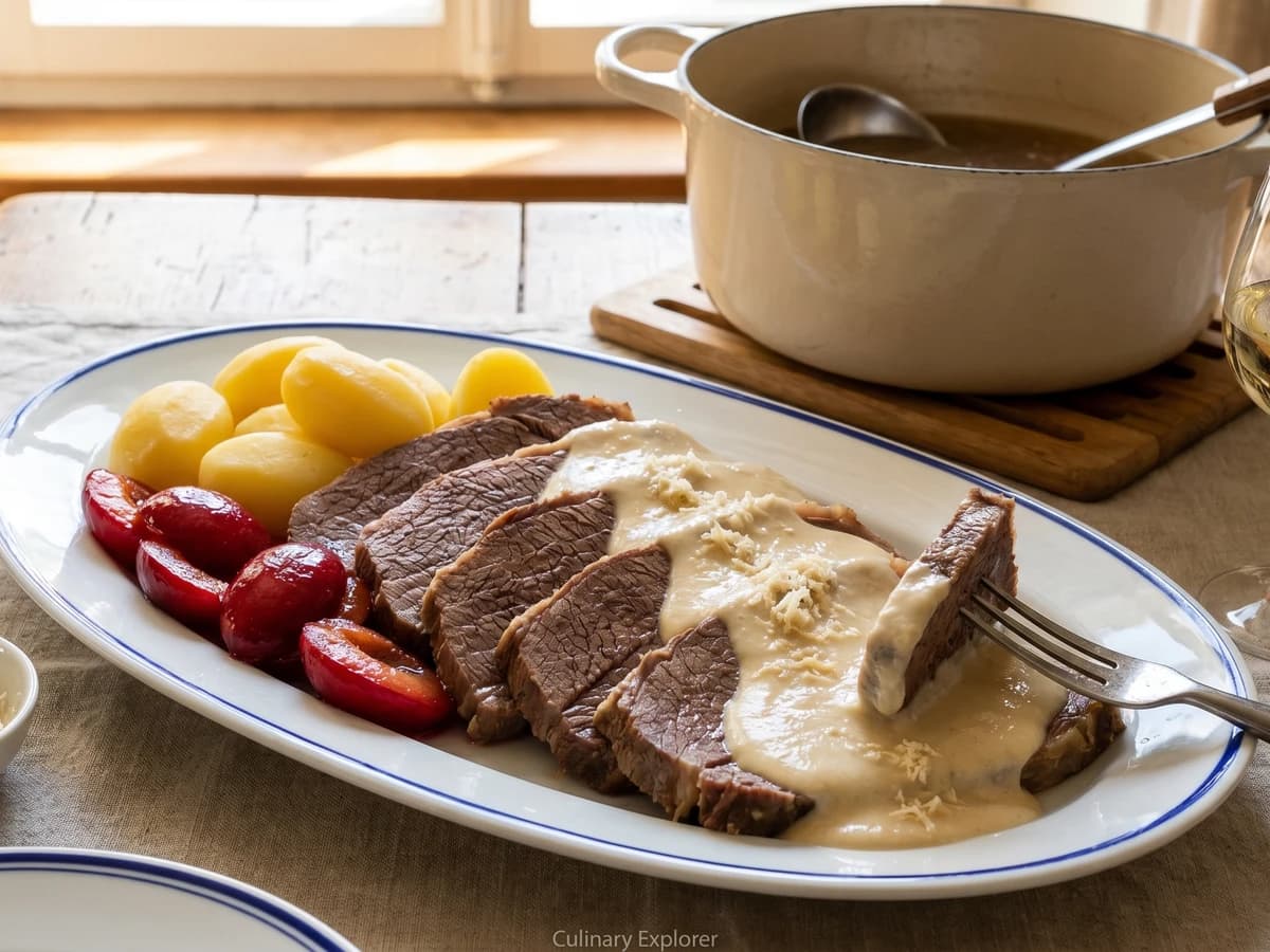 Badisches Ochsenfleisch mit Meerrettichsoße