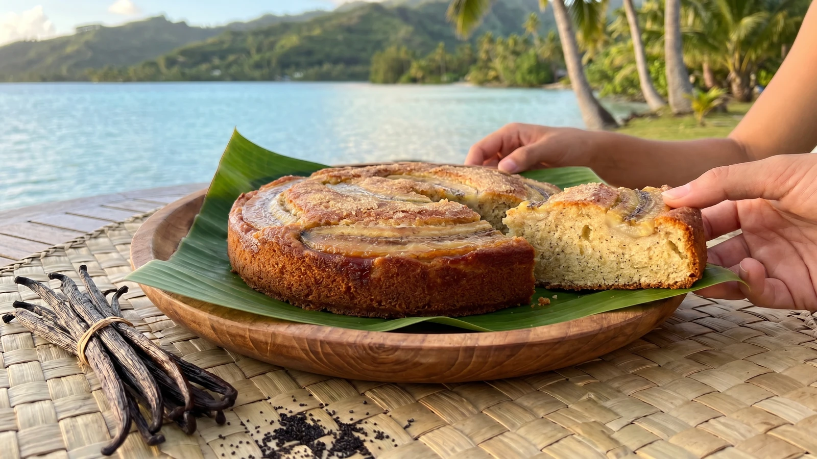 Gâteau Banane à la Vanille de Tahaʻa (Tahitian Banana Vanilla Cake)