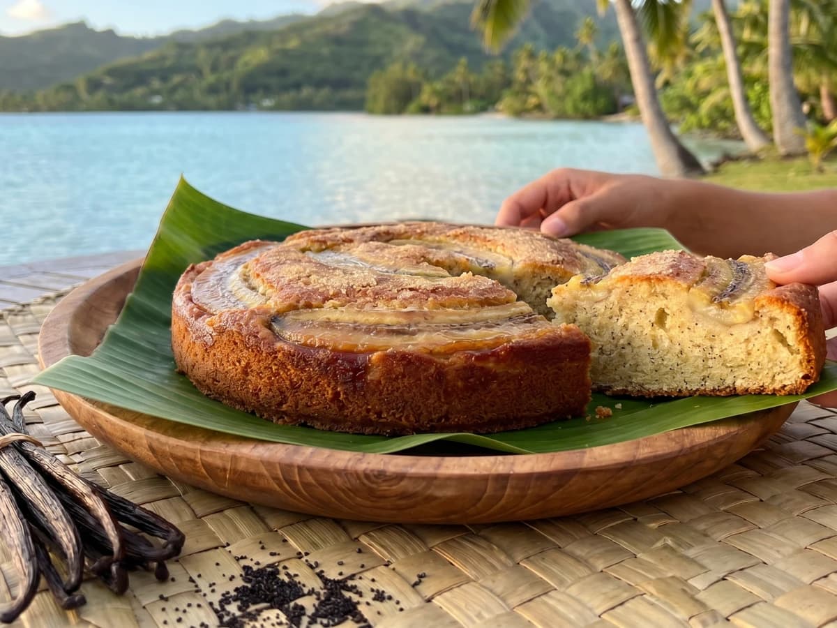 Gâteau Banane à la Vanille de Tahaʻa (Tahitian Banana Vanilla Cake) - Chef Makoa