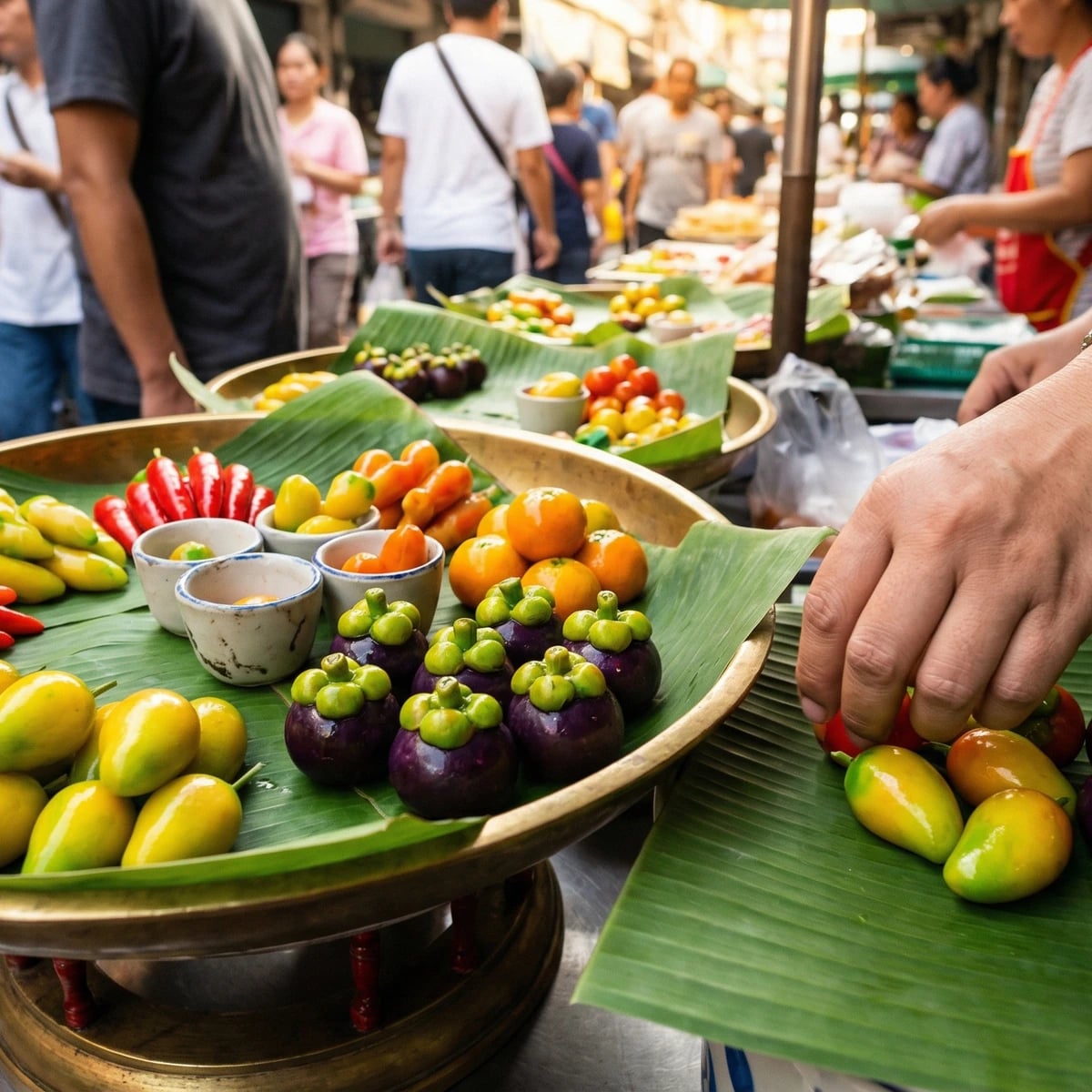Fruit-Shaped Mung Bean Sweets (Look Choup)
