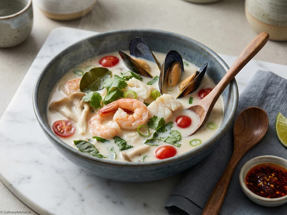 Thai Coconut Seafood Soup - Chef Dean