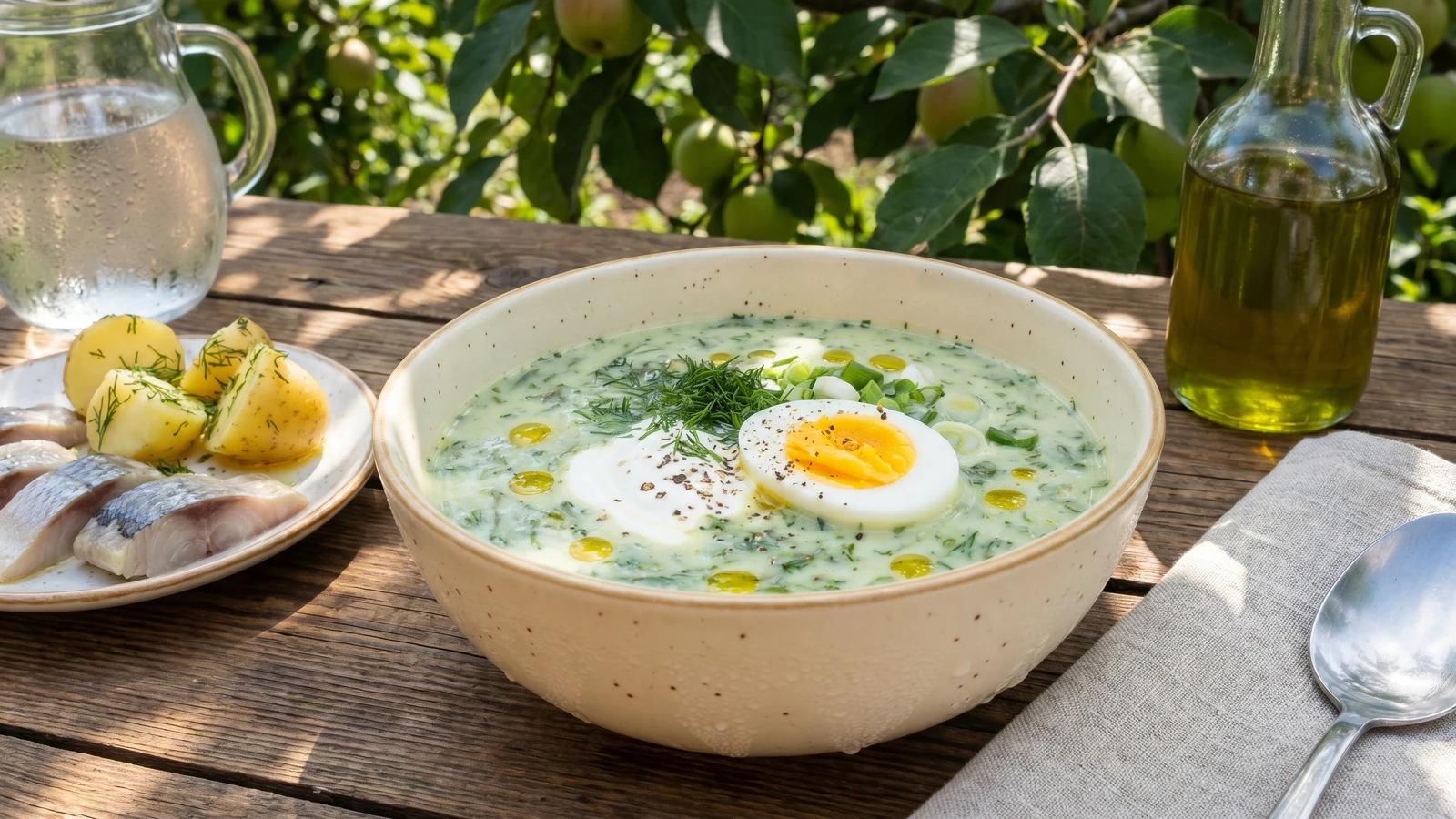 Kholodnyi Zeleny Borshch (холодний зелений борщ, cold green sorrel borshch)