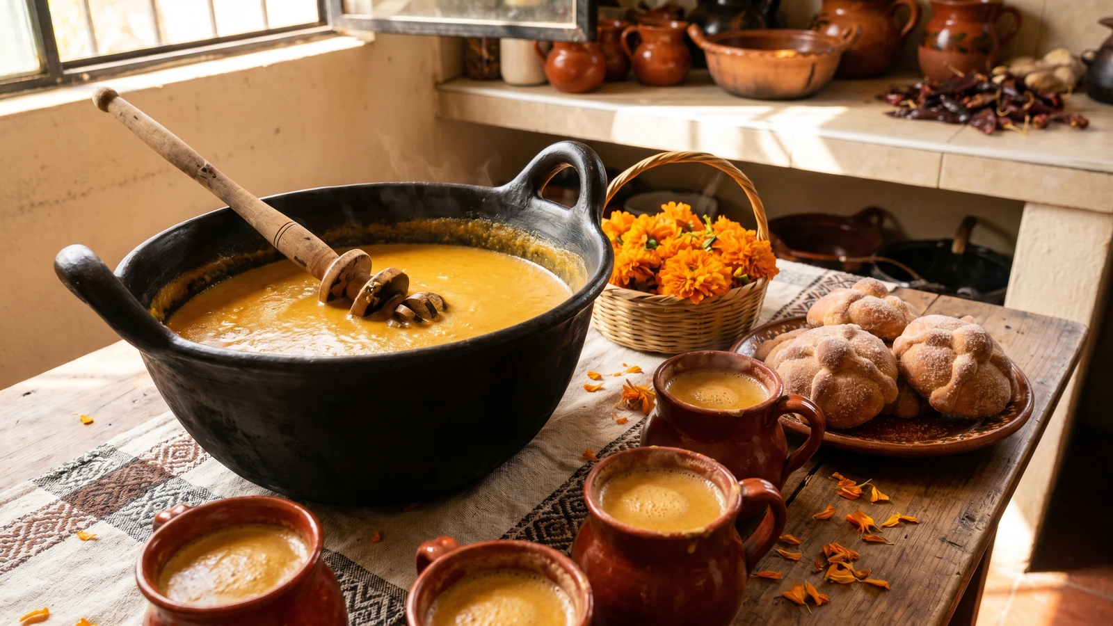Atole de Cempasúchil de Día de Muertos