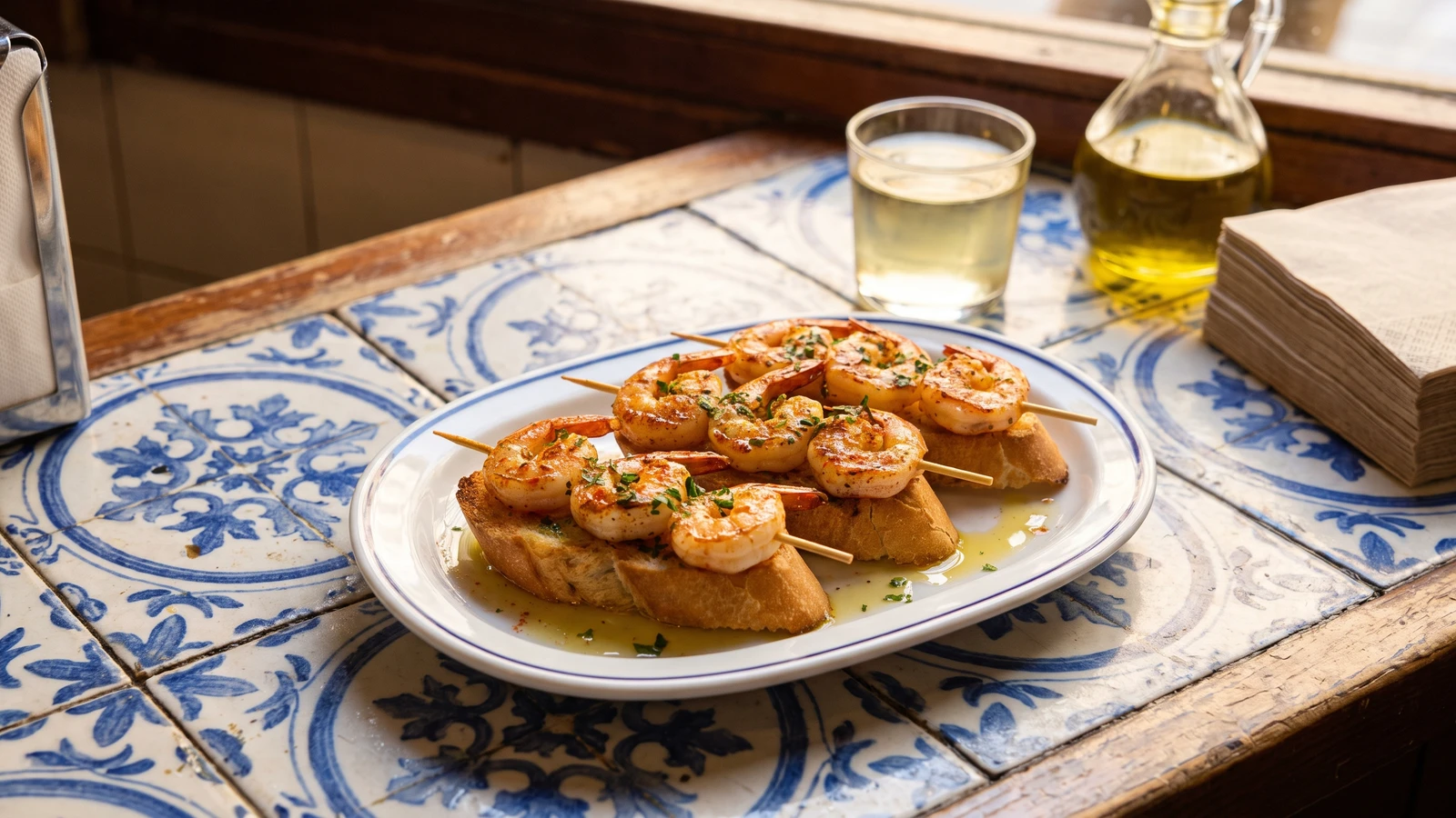 Brocheta de Gambas Donostiarra