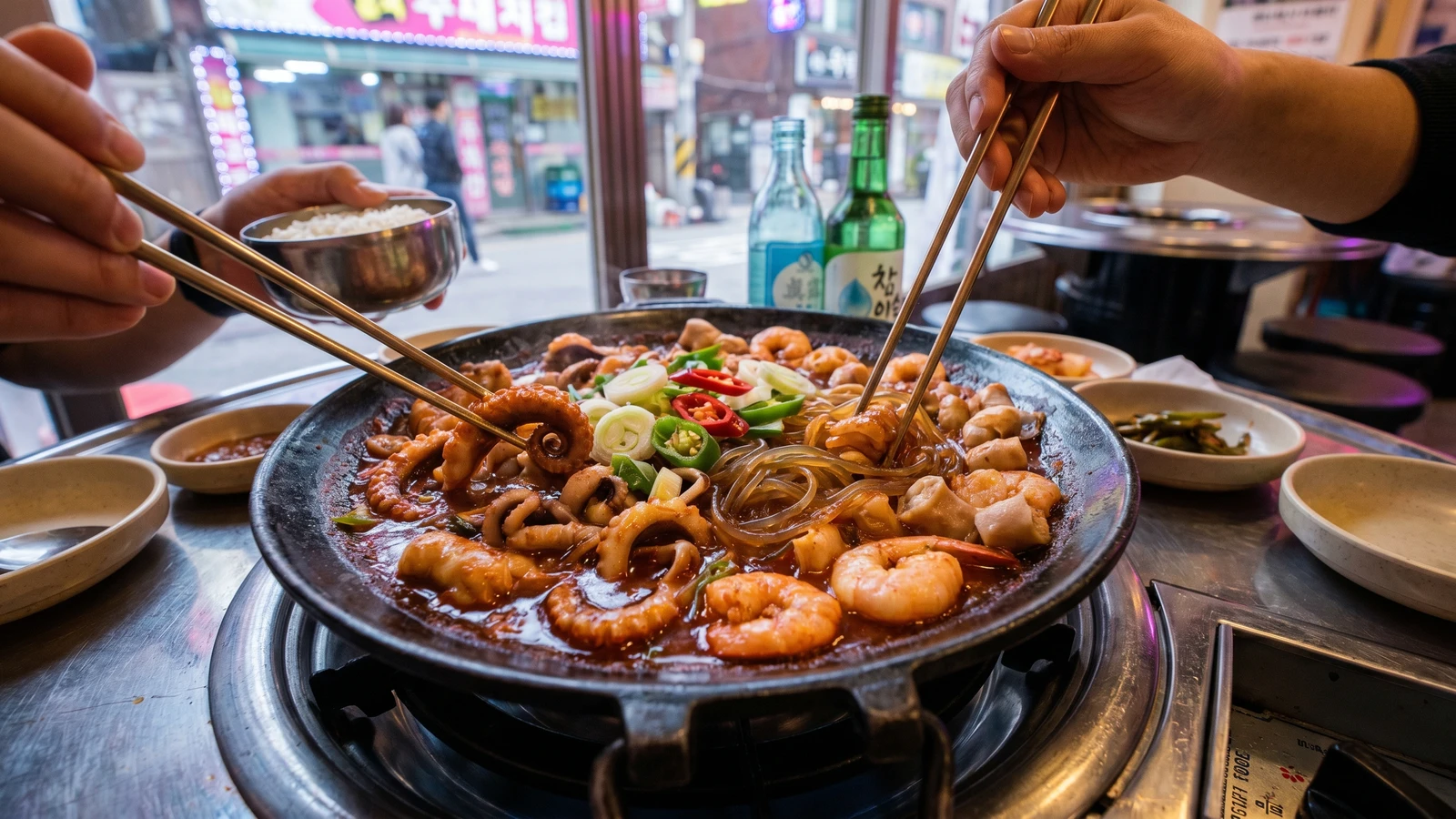 Nakgopsae (Busan Octopus, Tripe and Shrimp Pot)